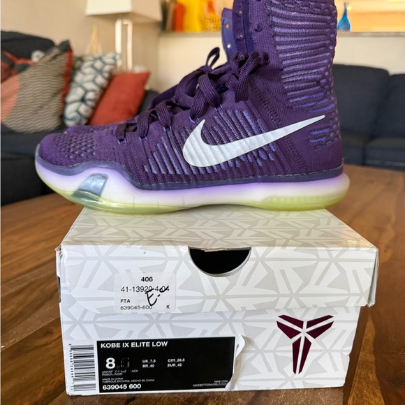 Nike Other - Nike Kobe IX Elite Low Purple/White Men’s Basketball Shoes